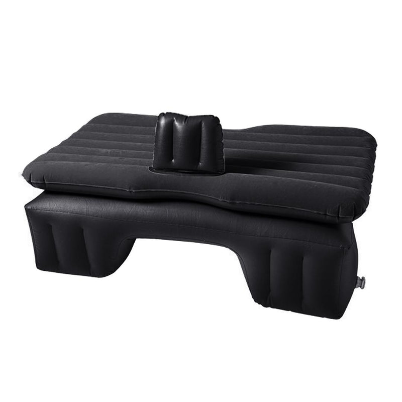 Inflatable Car Mattress Portable Travel Camping Air Bed with Pump Black 138x84cm