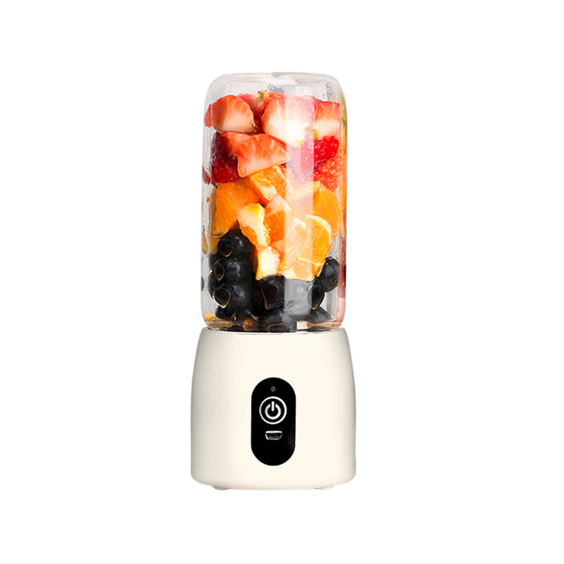 Mini Usb Rechargeable Glass Juicer Cup 8cm X 20cm Magnetic Safety White