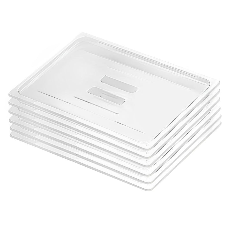 Polycarbonate 1/1 GN Lid Food Tray Cover Set of 6 Clear 53x32.5cm Dishwasher Safe