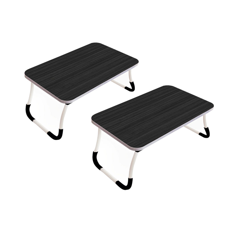 2X Black Portable Bed Desk Adjustable Foldable Laptop Tray Table 50x30cm