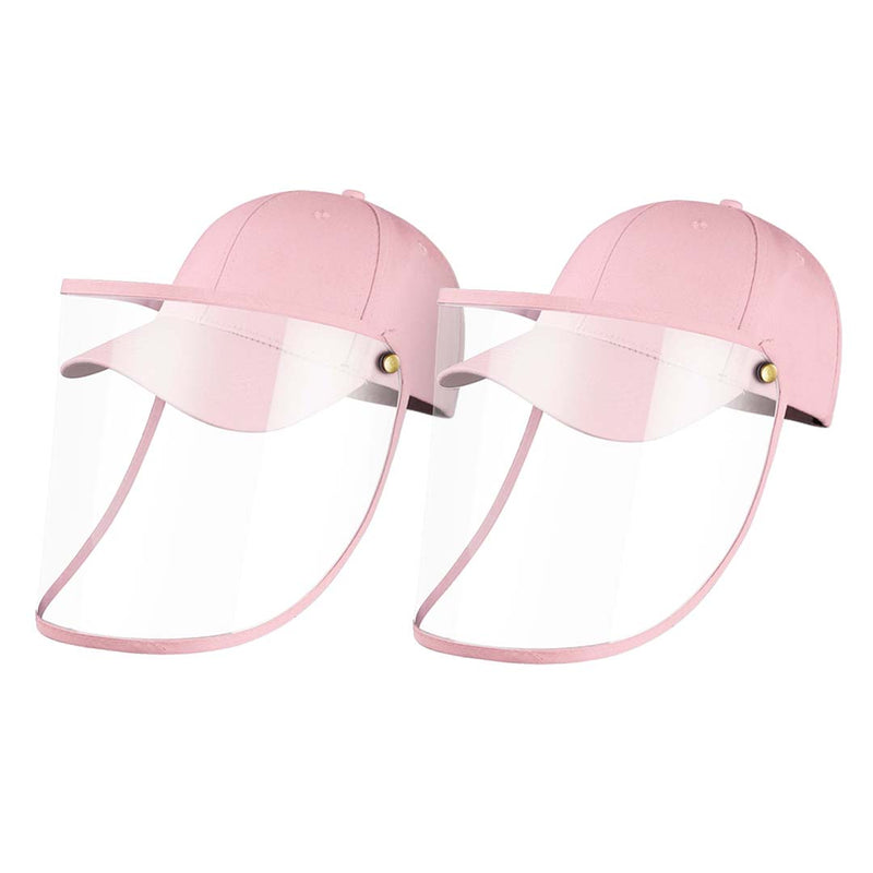 2X Kids Protective Hat Cotton TPU Full Face HD Shield Pink 26cmx35cm 46 To 54cm