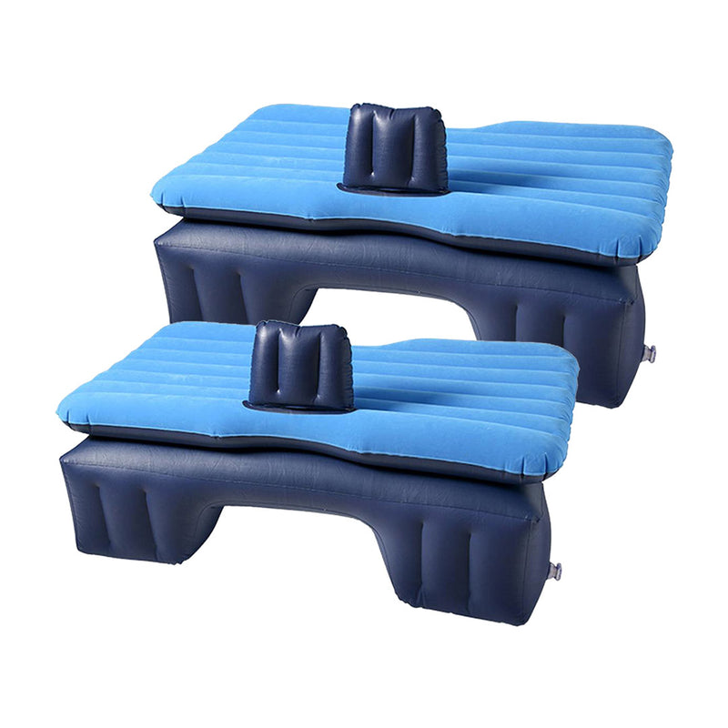 2X Inflatable Car Air Mattress 138x84x44Cm Blue Portable Pump