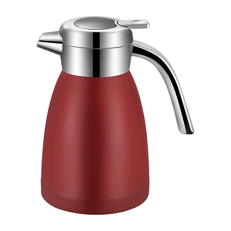 1.8L Stainless Steel Insulated Vacuum Flask Red Thermal Jug With Spill-Proof Lid