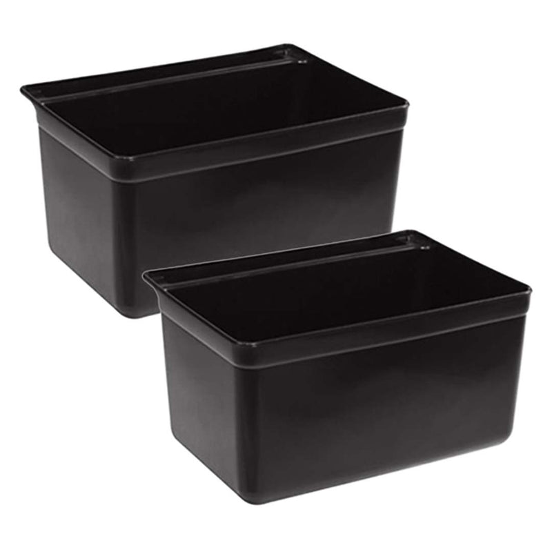 2X Small Pvc Waste Bin 330x230x175mm Flat Pack Food Trolley Utility Cart