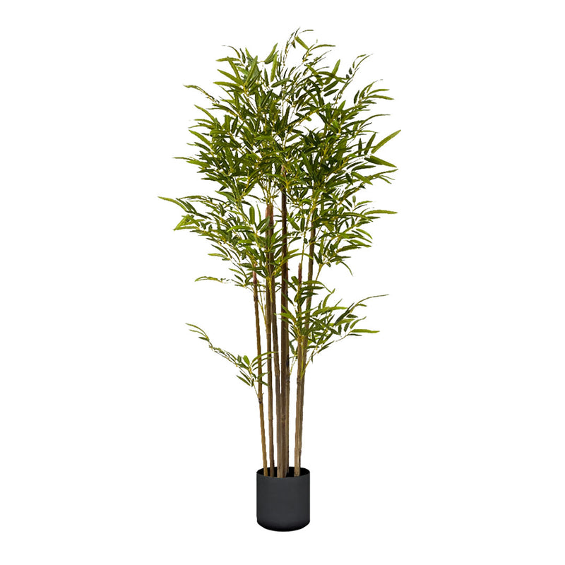 Artificial Bamboo Plant Polyurethane Polyethylene Plastic 120cm 7 Branches Green