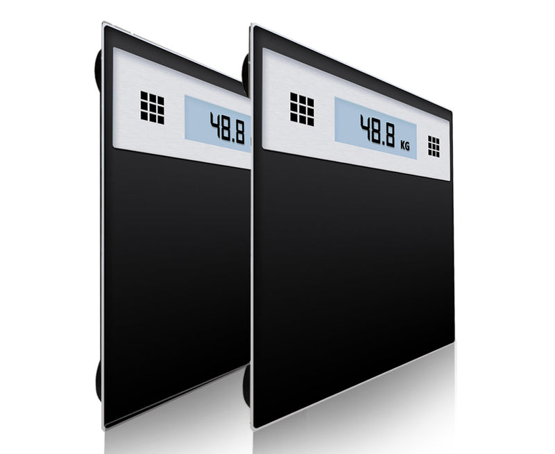 2X Talking Bathroom Scale Glass 180kg LCD Auto On