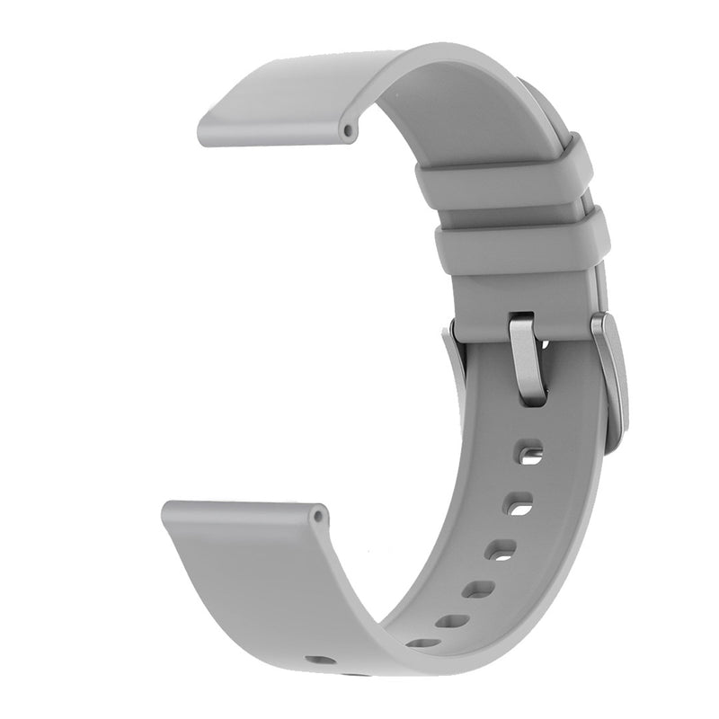 Silicone Replacement Watch Band Compatible Model P8 Waterproof Sweatproof Grey