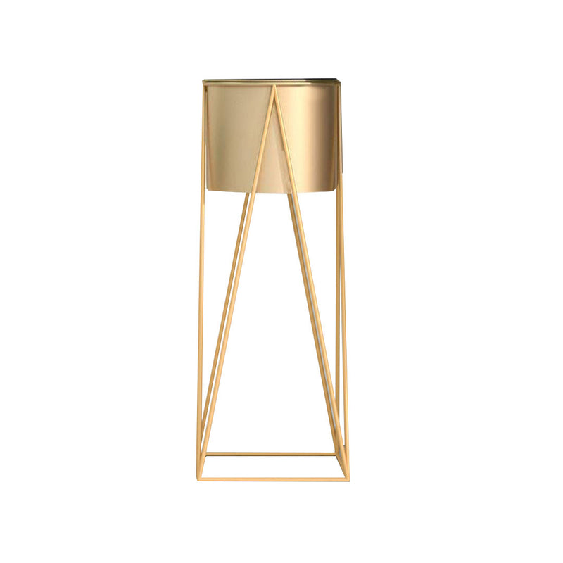 70cm Gold Metal Plant Stand Enamel Pot Corner Display Indoor
