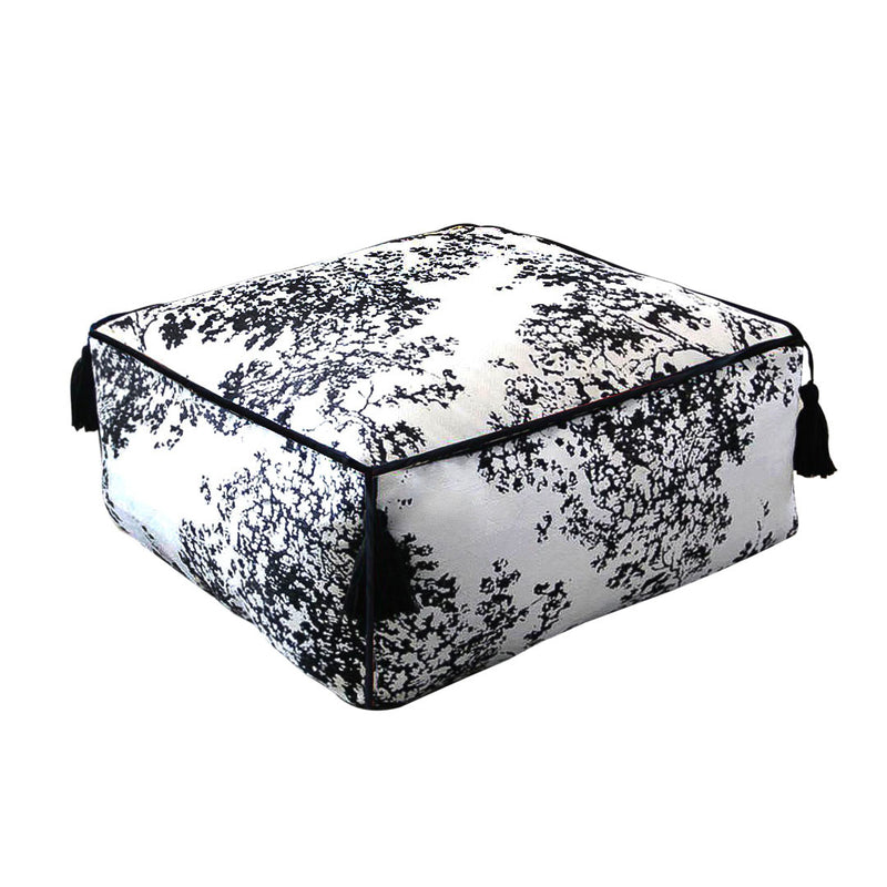 Polyester Fiber Pouf Cushion 50x50x25cm Epp Particle Insert Multicolor
