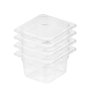 100mm Gastronorm Food Tray Set of 4 Polycarbonate Transparent Dishwasher Safe