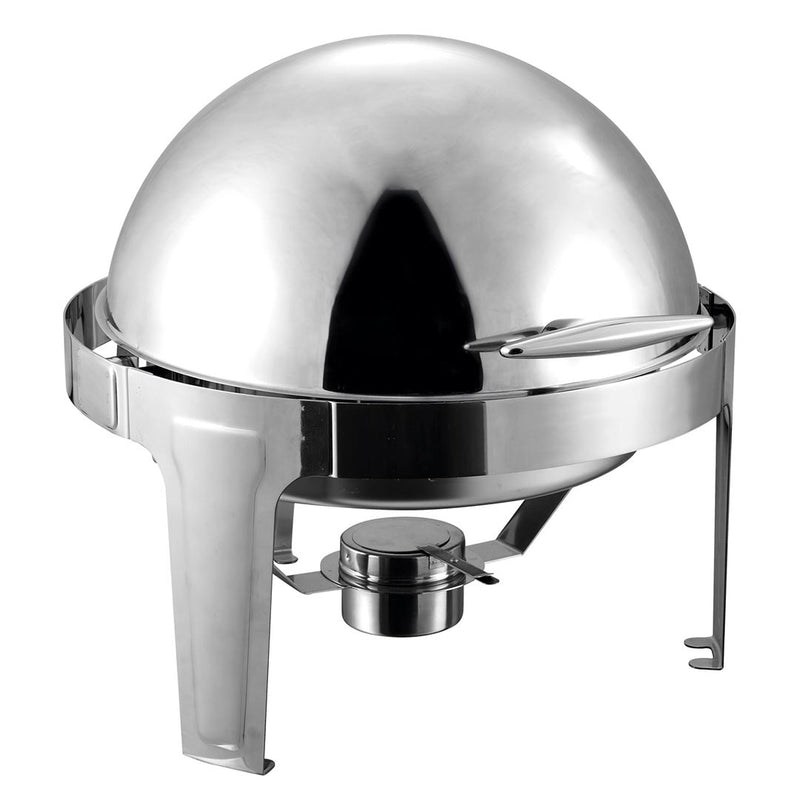 6L Stainless Steel Chafing Dish Round Roll Top Warmer Catering Buffet Dish