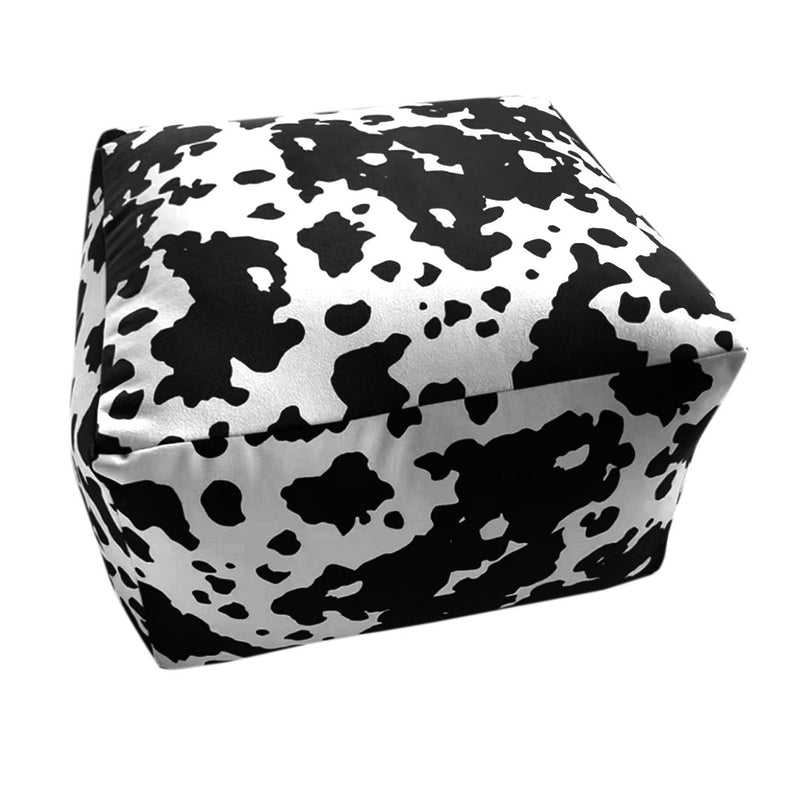 Vintage Pouffe Seat Cushion Velvet Cotton 55x55cm Soft Footstool Multicolor