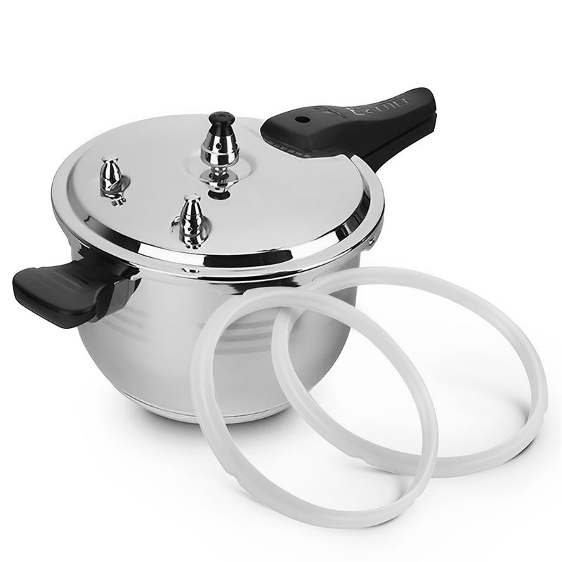5L Stainless Steel Pressure Cooker Triple Security Cap Induction Safe