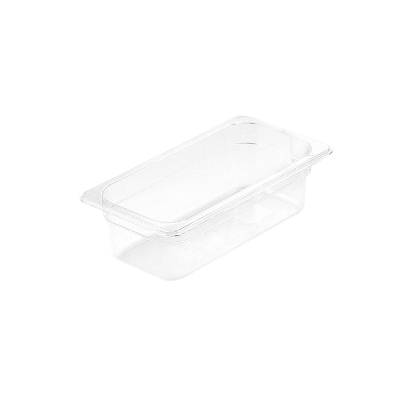 Gastronorm Pan Polycarbonate 1/3 100mm Clear Dishwasher Safe