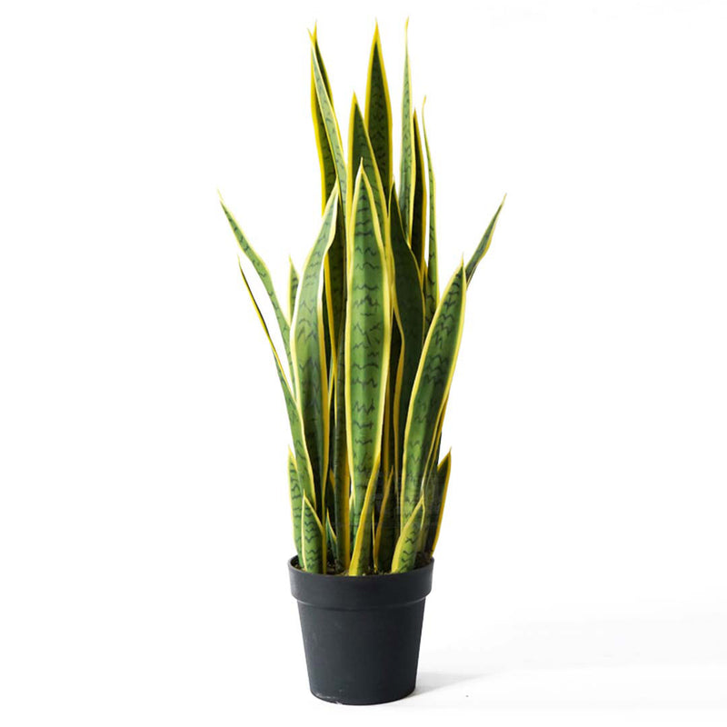 95cm Artificial Indoor Potted Tiger Plant Yellow Edge Realistic Trunk Moss