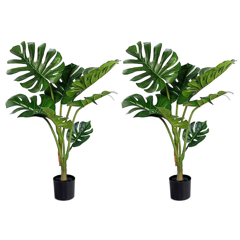 2X 120cm Turtle Back Artificial Plant Indoor Green Realistic Moss Pot