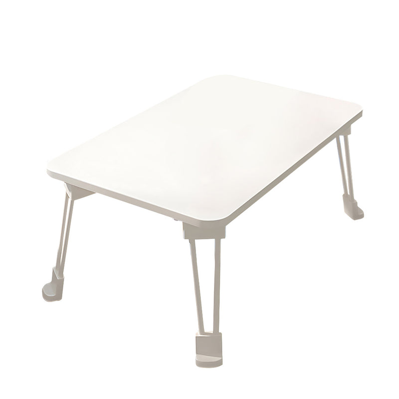 Portable Adjustable Bed Table Particleboard Metal 70x48x35cm White Cup Holder