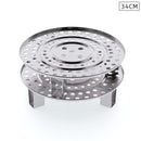 2X 34cm Stainless Steel Steamer Insert Rack Stock Pot Tray Durable Easy Clean
