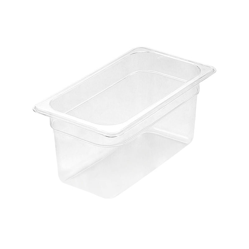 150mm Clear Polycarbonate GN Pan 1/3 Food Tray Storage Dishwasher Safe
