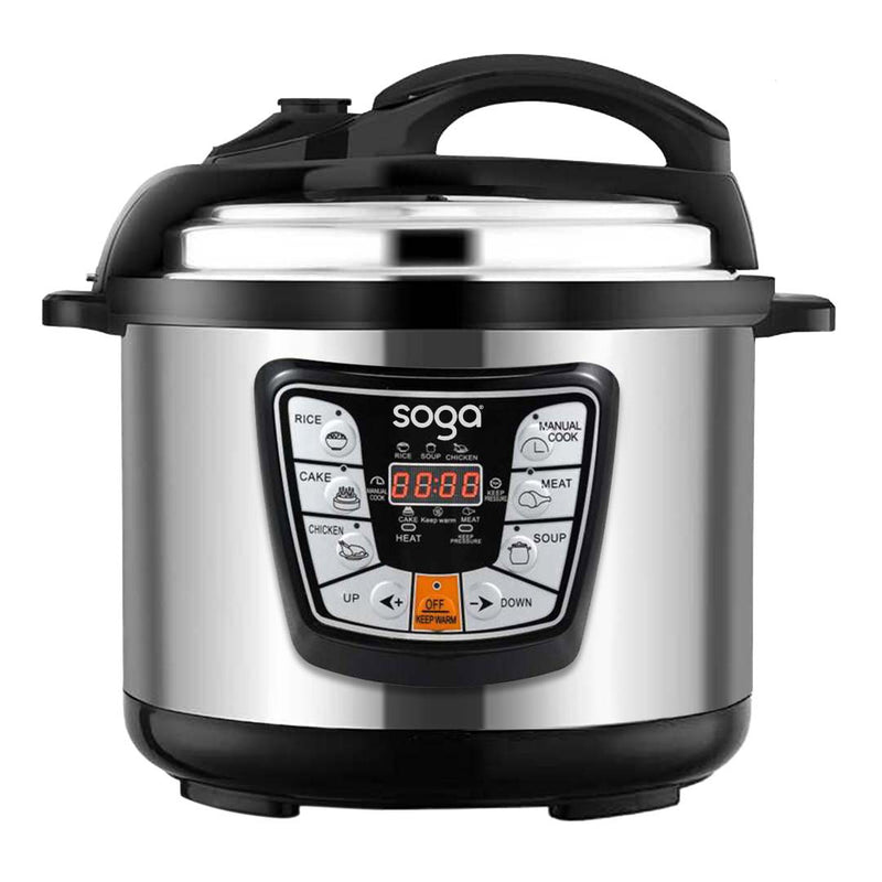 Electric Pressure Cooker 12L Stainless Steel Nonstick Inner Pot 1600W One Touch