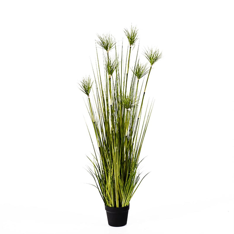 150cm Artificial Papyrus Plant Potted Pvc Wire Iron Pot Lifelike Green