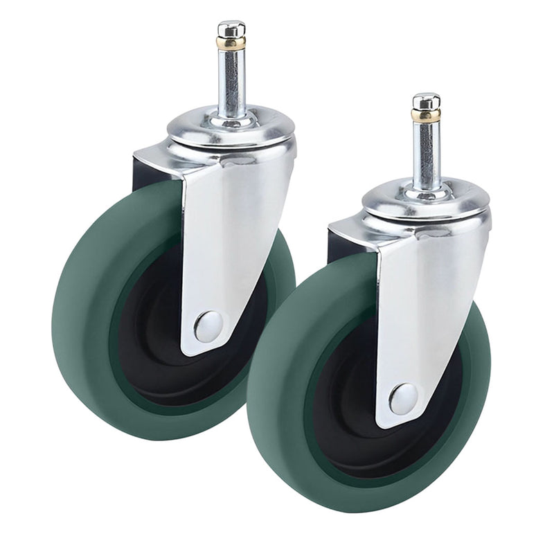 2X 4 Inch Heavy Duty Polyurethane Swivel Castor Wheels Smooth Silent Sturdy