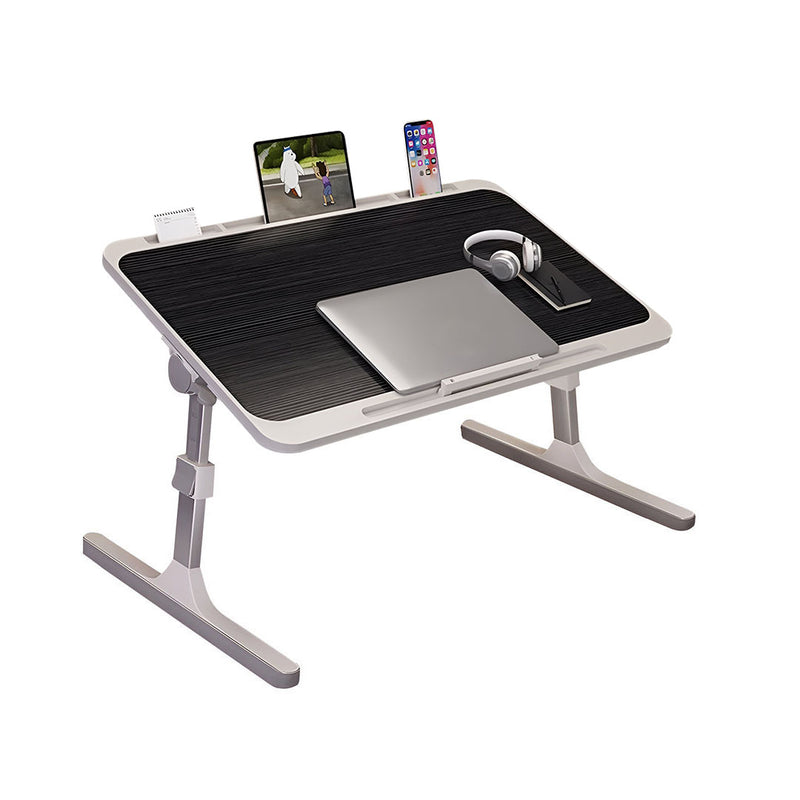 Black Adjustable Foldable Laptop Bed Table Portable 70X45cm with iPad Slot