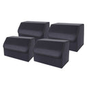 4X Leather Car Boot Trunk Organizer Foldable Portable Storage Box Black Medium