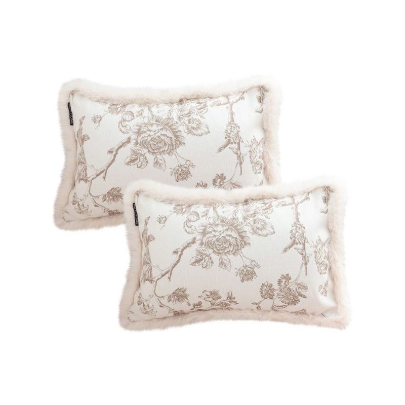 2X Velvet Tassel Throw Pillow 30x50CM Plush Sofa Multicolor