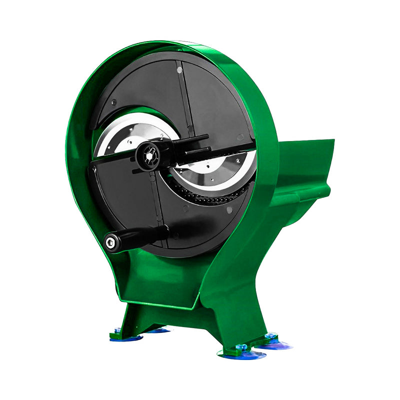Manual Vegetable Fruit Slicer PVC With Stainless Steel Blades Green Cutter Machine