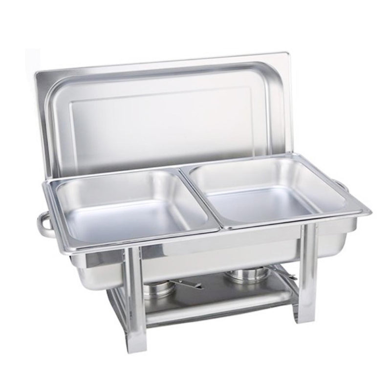 Double Tray Stainless Steel Chafing Dish 2X 4.5L Buffet Food Warmer
