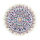 120cm Round Mandala Area Rug Polyester Anti-Slip Soft Carpet Multicolor Home Decor