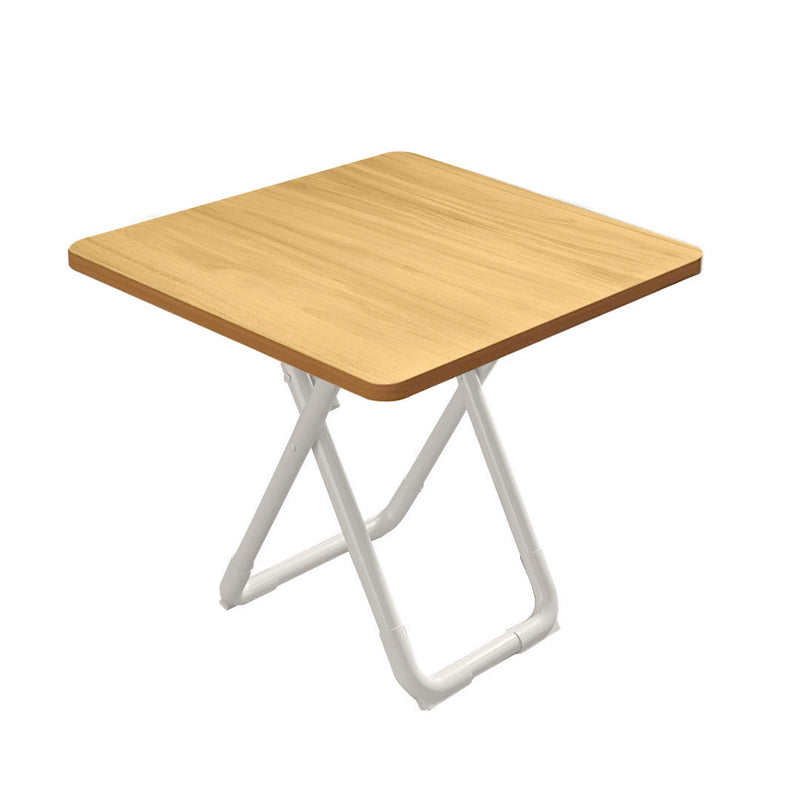 Wood Color Board Square Table 80x80x72cm White Legs Modern Durable