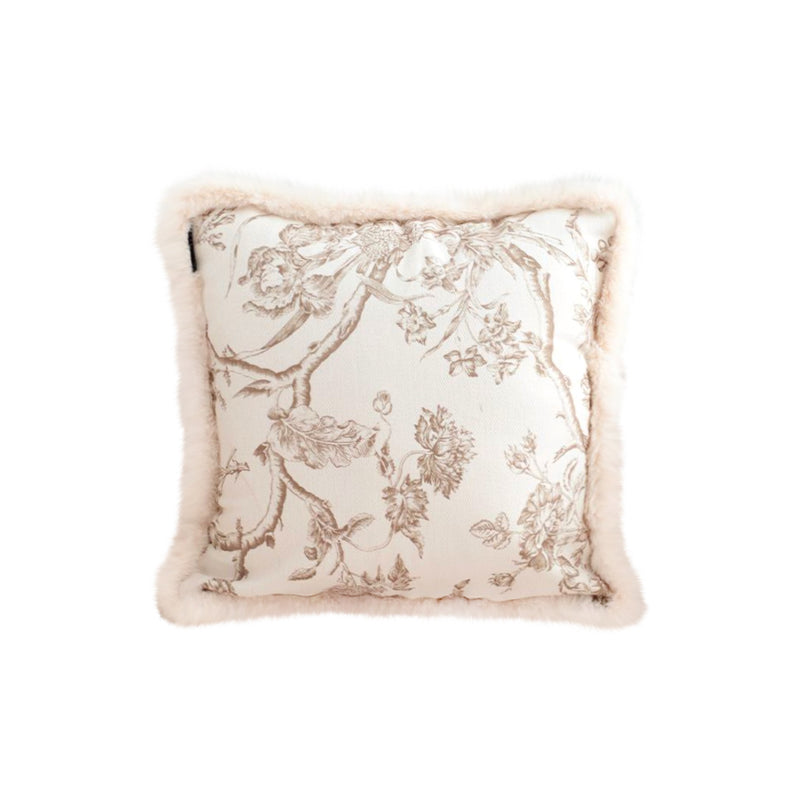 Light Luxury French Style Printed Velvet Plush Throw Pillow 45x45CM Multicolor