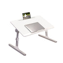 White Portable Foldable 60x40cm Laptop Bed Study Table Adjustable Height