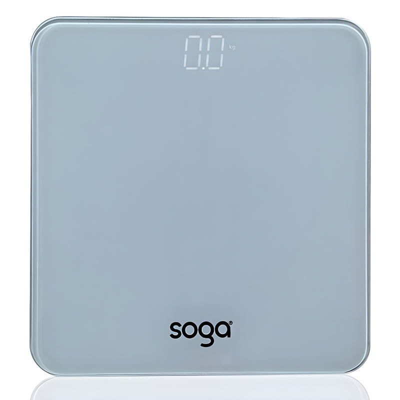 Digital Body Fat Glass Scale 180kg Lcd Display Waterproof Non Slip White