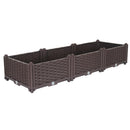 120cm Raised Planter Box Vegetable Herb Flower Outdoor Plastic Self-Watering Bed
