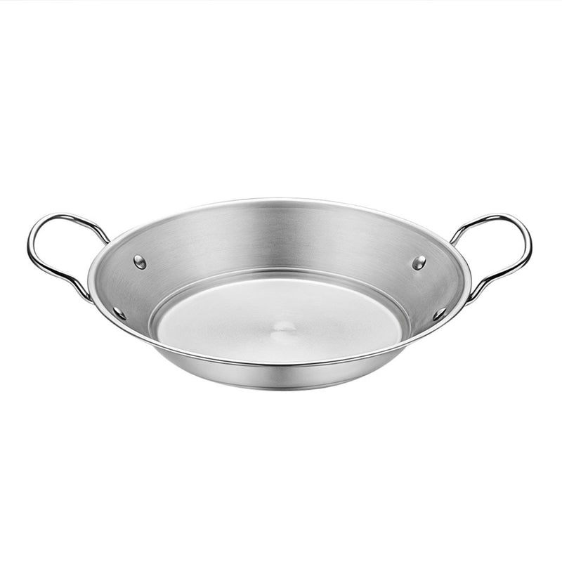 29cm Dry Pot 201 Stainless Steel Silver Nonstick Lid Induction Safe