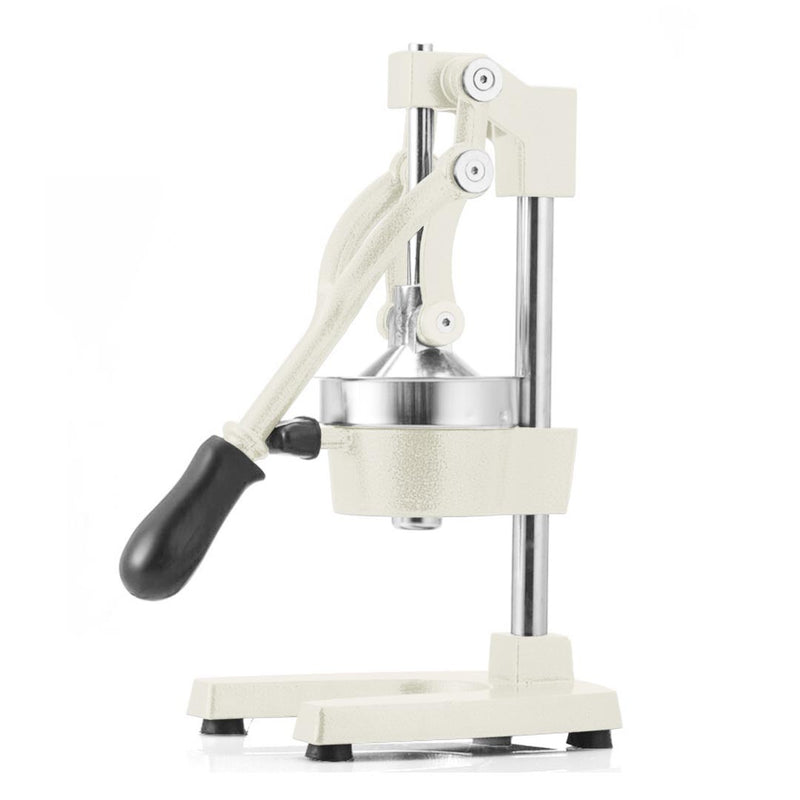 Commercial Manual Citrus Juicer Cast Iron Base 304 Stainless Steel Cone White
