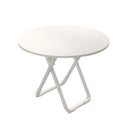 White Minimalist Wood Table 80cm Modern Design Versatile Dining Work Surface