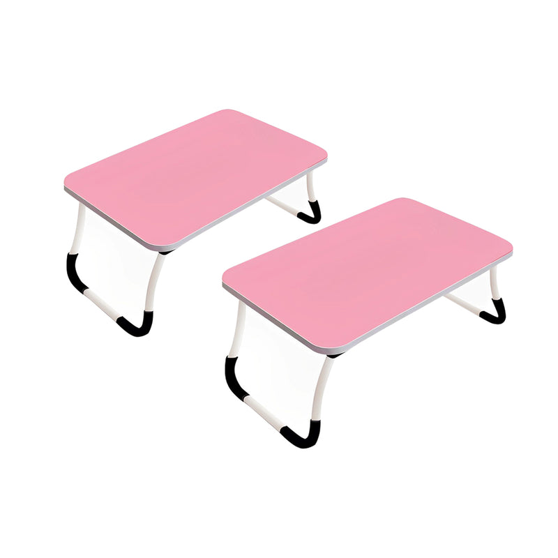 2X Pink Portable Foldable Bed Table Adjustable Laptop Desk Breakfast Tray MDF