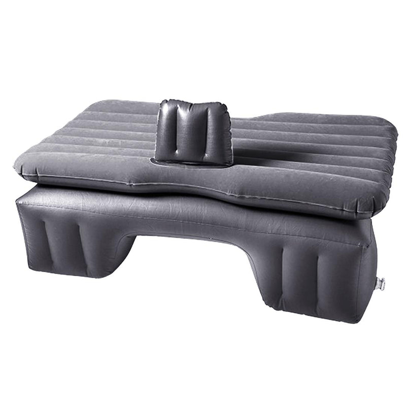 Inflatable Car Mattress 138x84x44cm Portable Camping Grey With Pump 2 Pillows