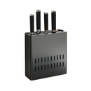 Wall Mounted Aluminum Knife Rack Space Saving Organizer Black 24x18x7.5cm