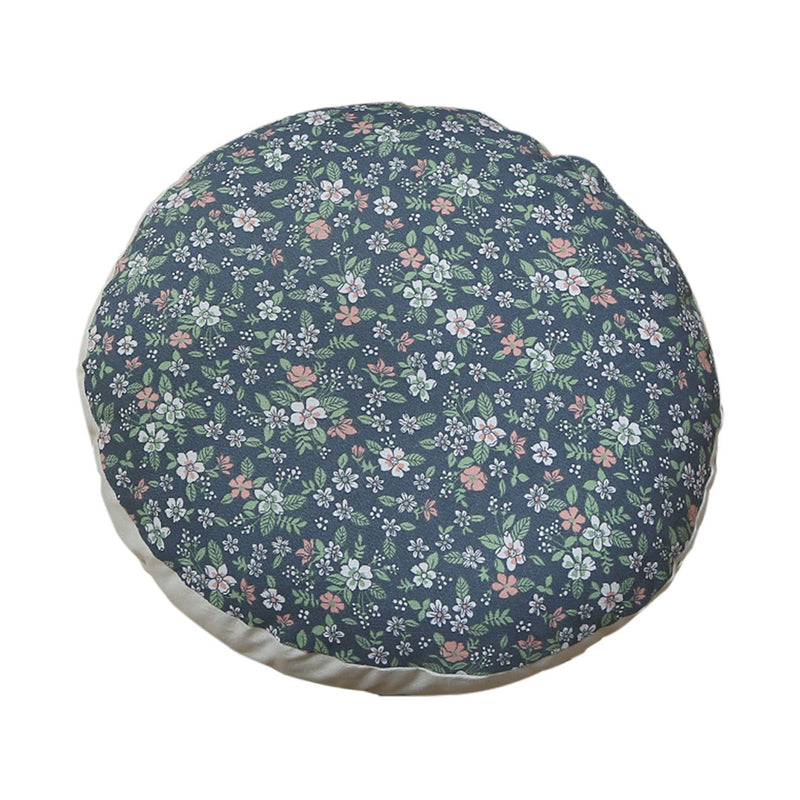 45x45x18cm Blue Polyester Cotton Cushion EPP Particle Insert Plush Pouffe