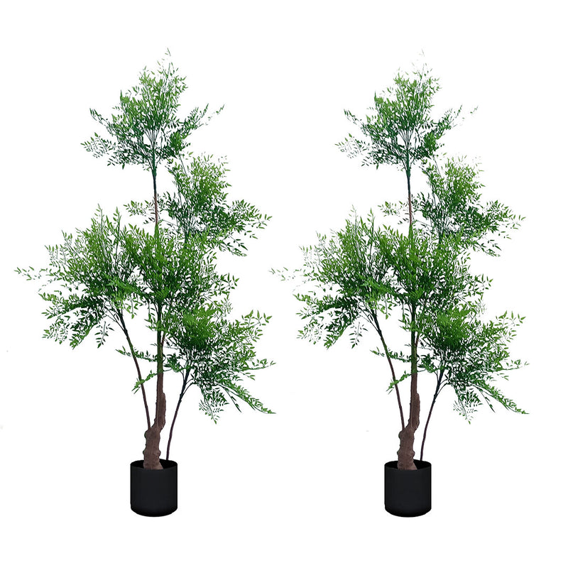 2X 180cm Nandina Heavenly Bamboo Tree Artificial Plant Green Polyurethane