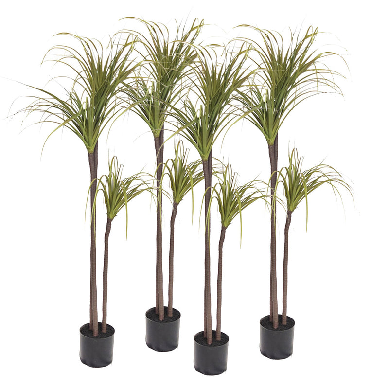 4X 145cm Artificial Dracaena Plant Green Potted Tree Home Office Decor