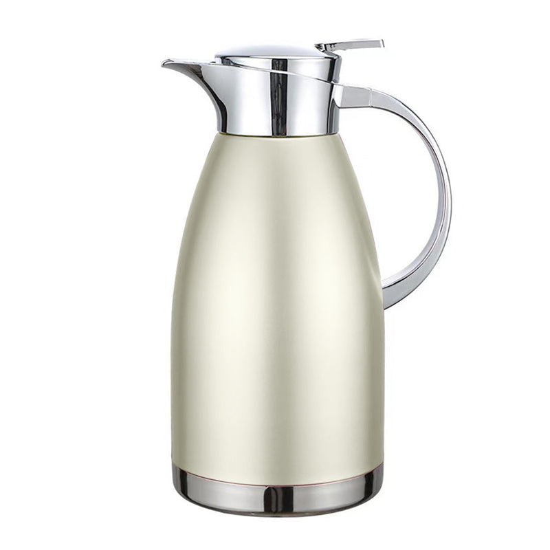 1.8L 3 Layer Vacuum Insulated Stainless Steel Flask Gold Wide Mouth Leak Proof