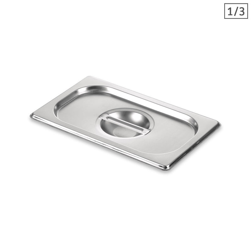 Gastronorm Pan Lid Stainless Steel 325x176mm 1/3 Size Centre Handle