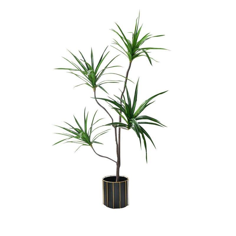 Artificial Dracaena Plant 180cm Green Rubberized Silk Iron Indoor Outdoor Decor