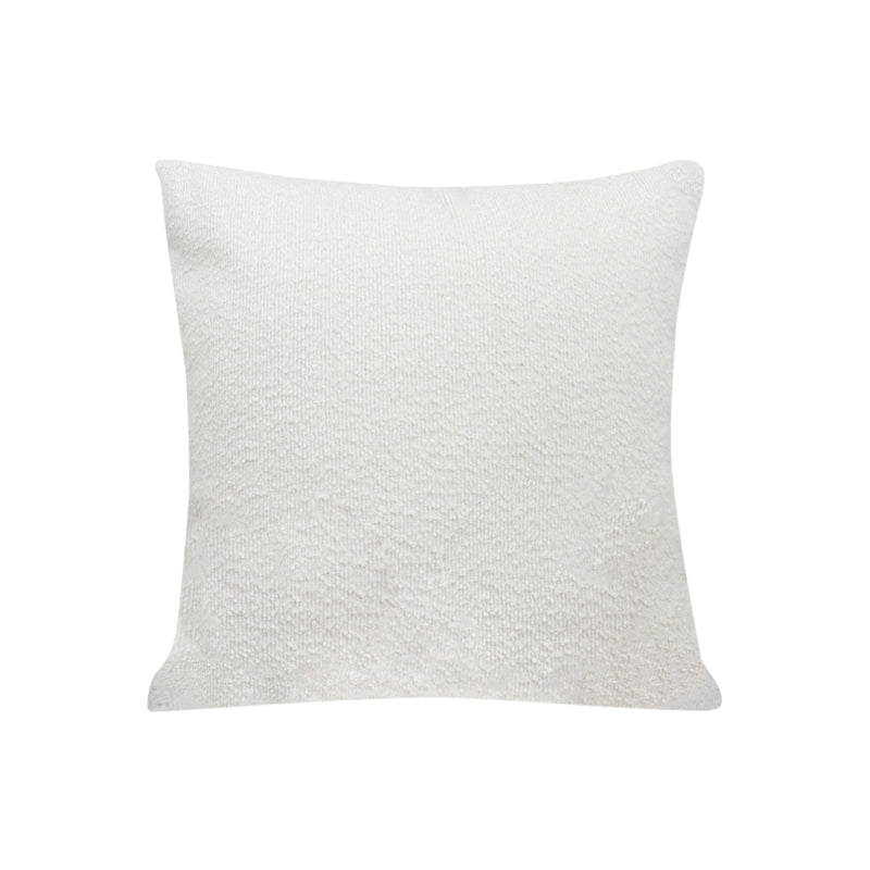 50x50x18cm White Throw Pillow Polyester Cotton Blend Plush Durable